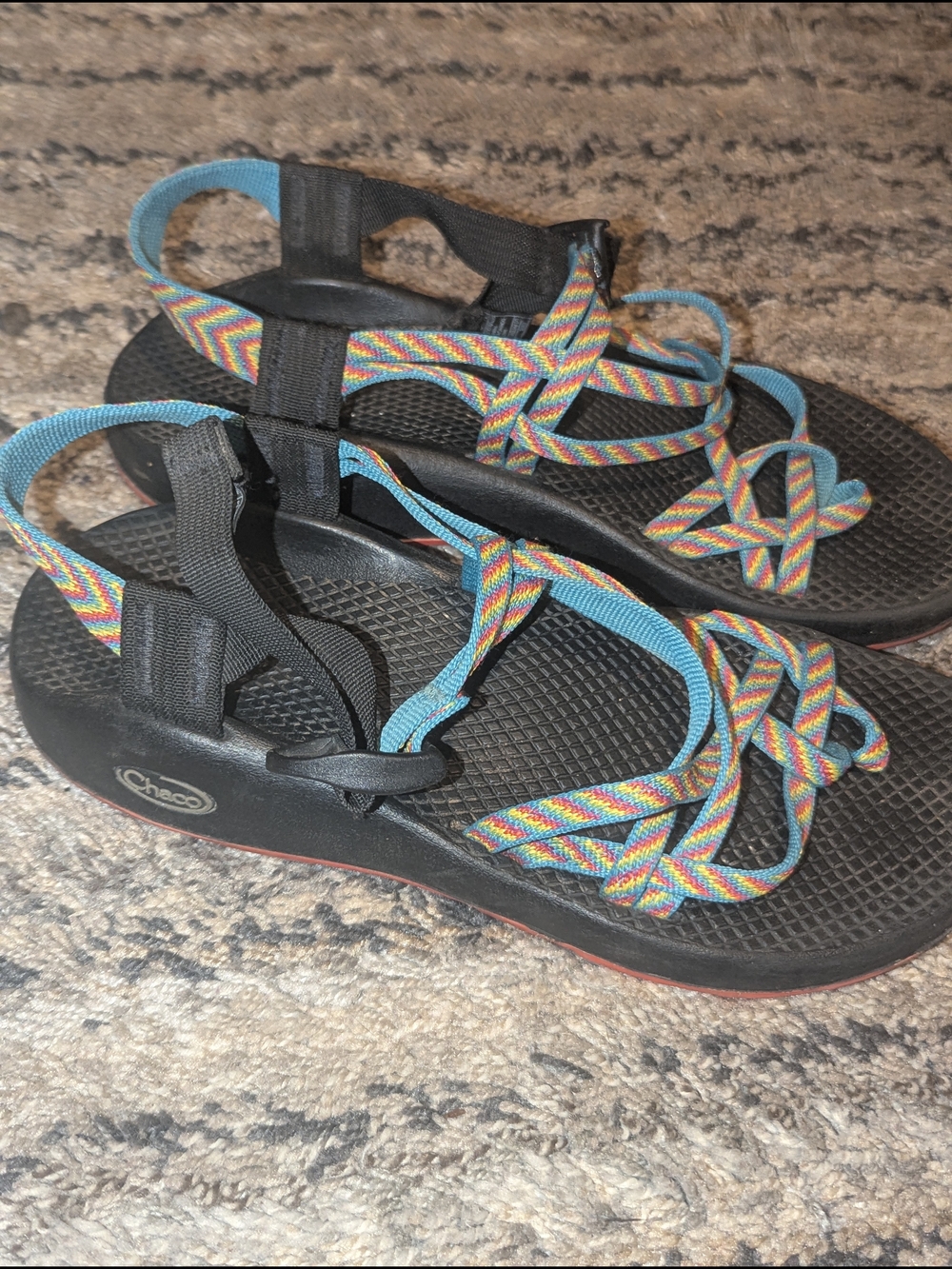 Chaco Women's Rainbow Strappy Sandals in Black